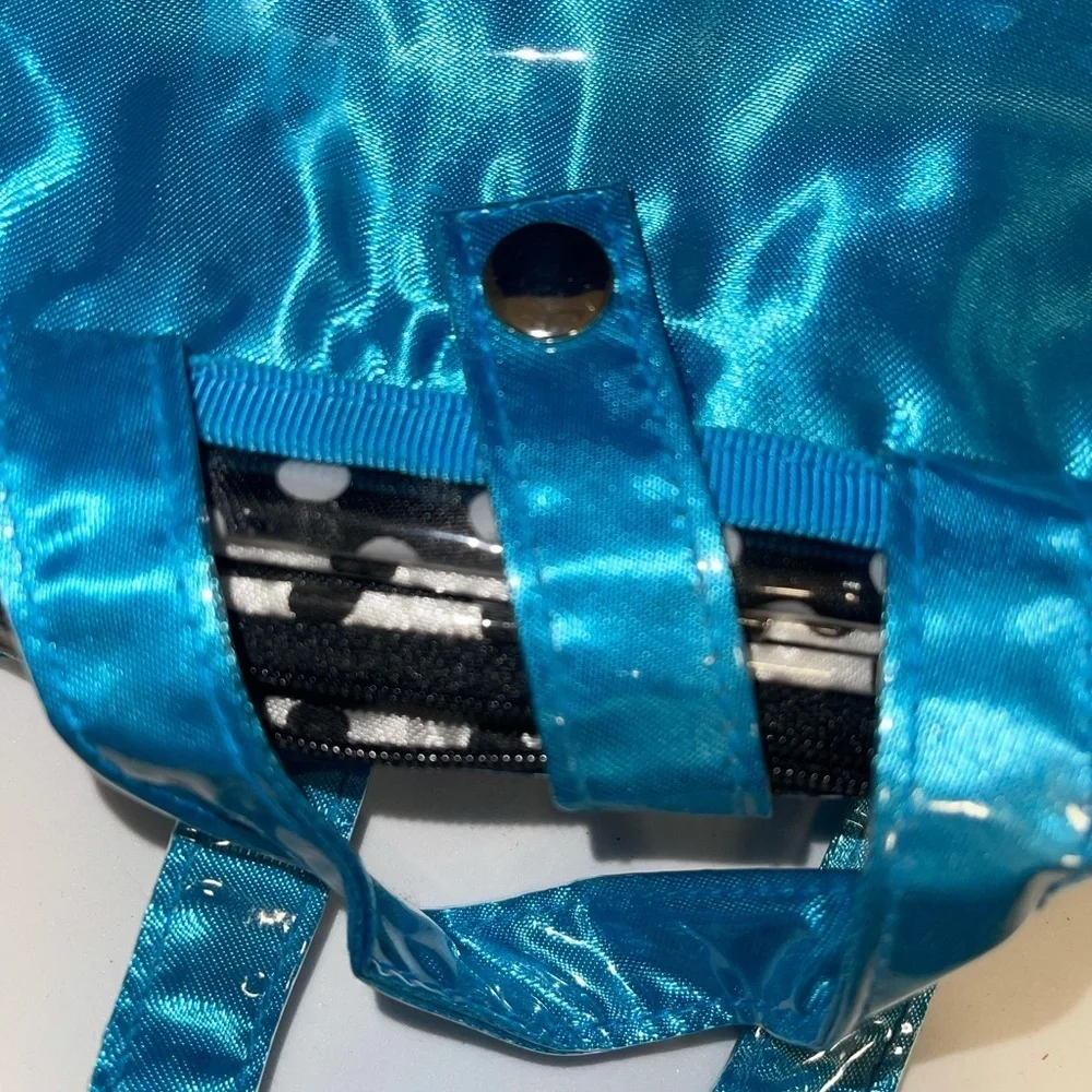Dolly Mama Blue Satin & Sequin Makeup/Jewelry Case